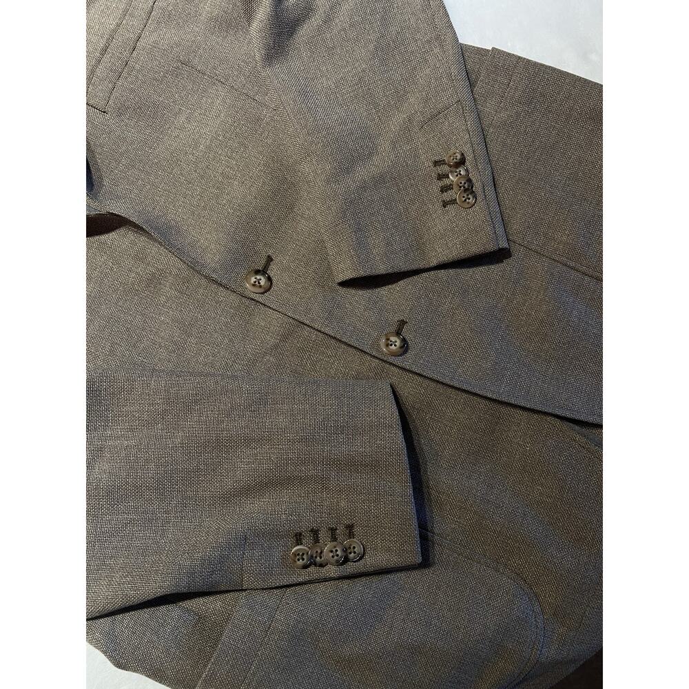 Creameuix Collection L 42R Tan Hopsack Unlined Casual Weekender Blazer Note - Picture 9 of 16